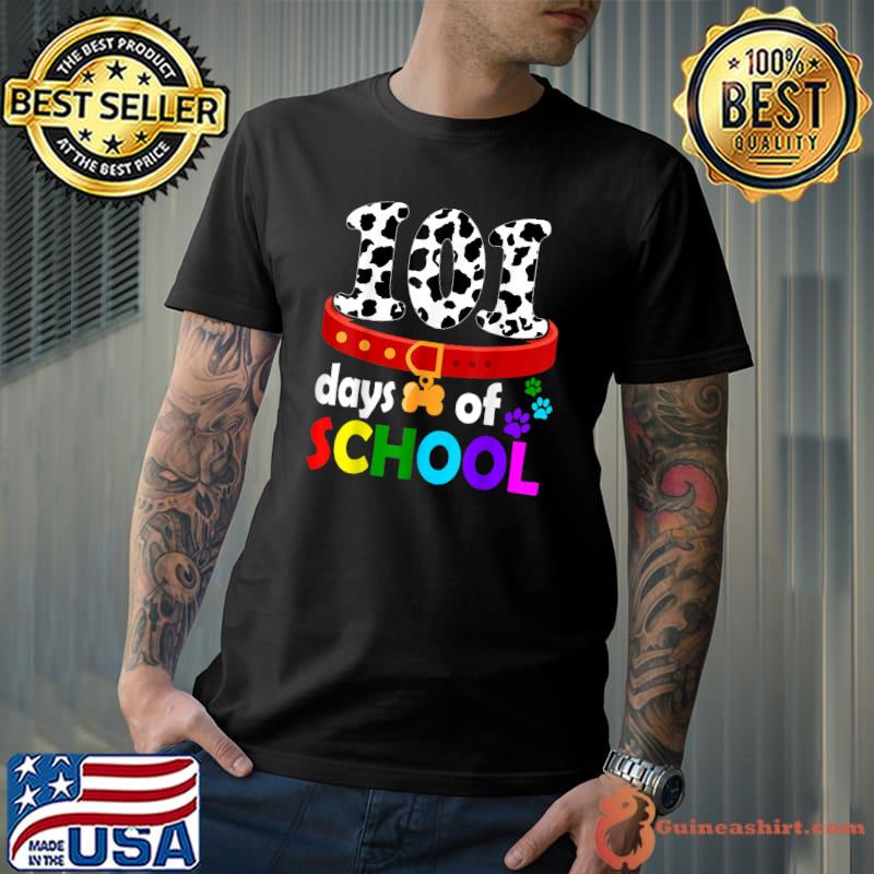 100 Days Of School Dalmatian Dog Women Girl 100 Days Smarter T-Shirt