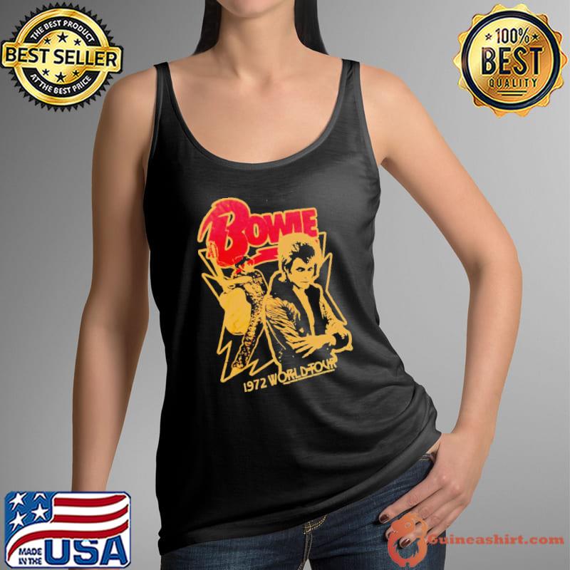 1972 world tour david bowie portrait classic s Tank Top