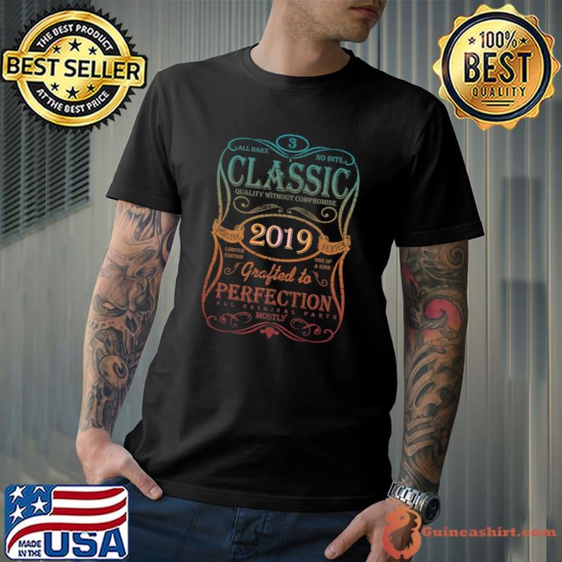 3rd Birthday 2019 Grafted To Perfection All Original Parts 3 Years Old Retro T-Shirt