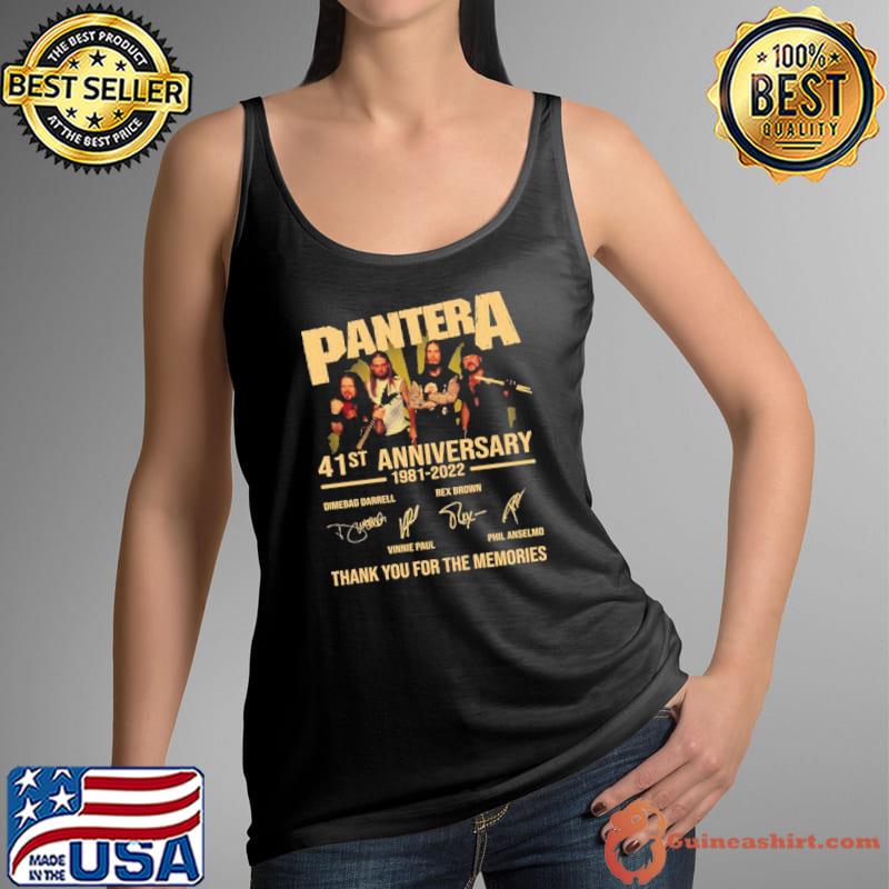 41st anniversary 19812022 pantera thank you for memories signatures trending classic s Tank Top