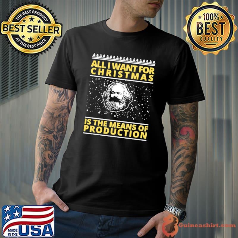 All I want for christmas is the means of production trending shirt