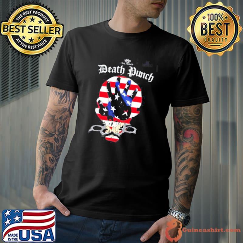America flag art five finger death punch band logo trending shirt