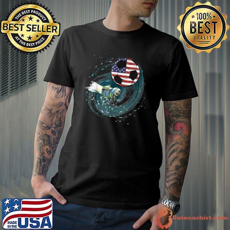 American Flag Jersey USA American Soccer Team 2022 Football T-Shirt