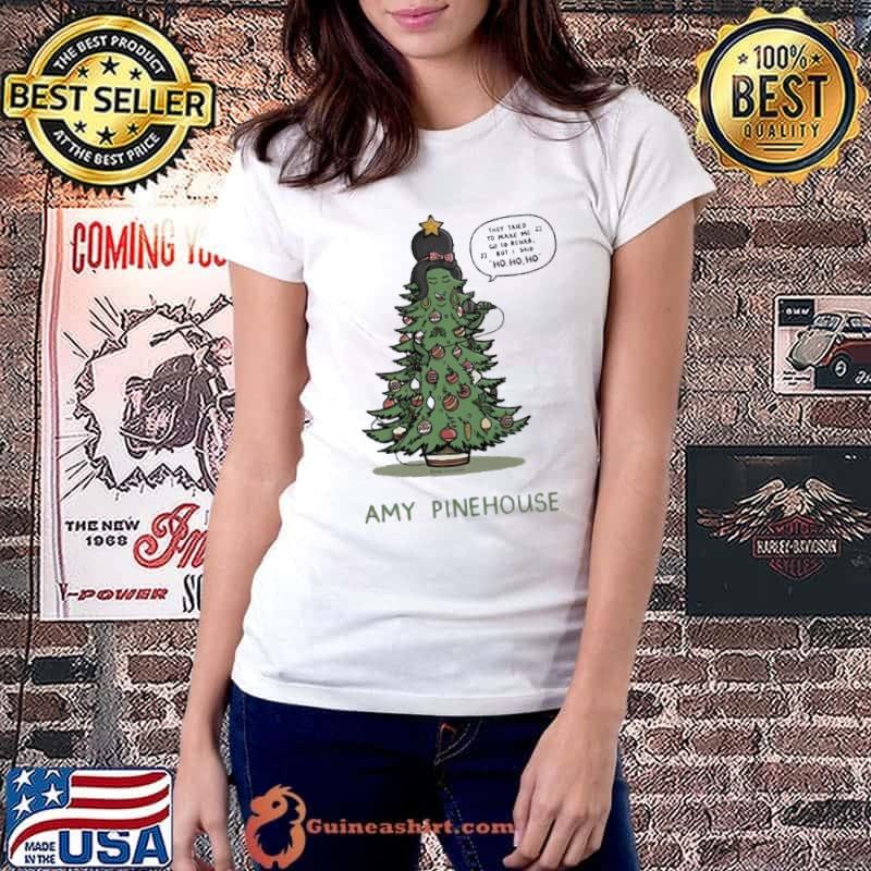 Amy pinehouse greeting christmas tree classic shirt