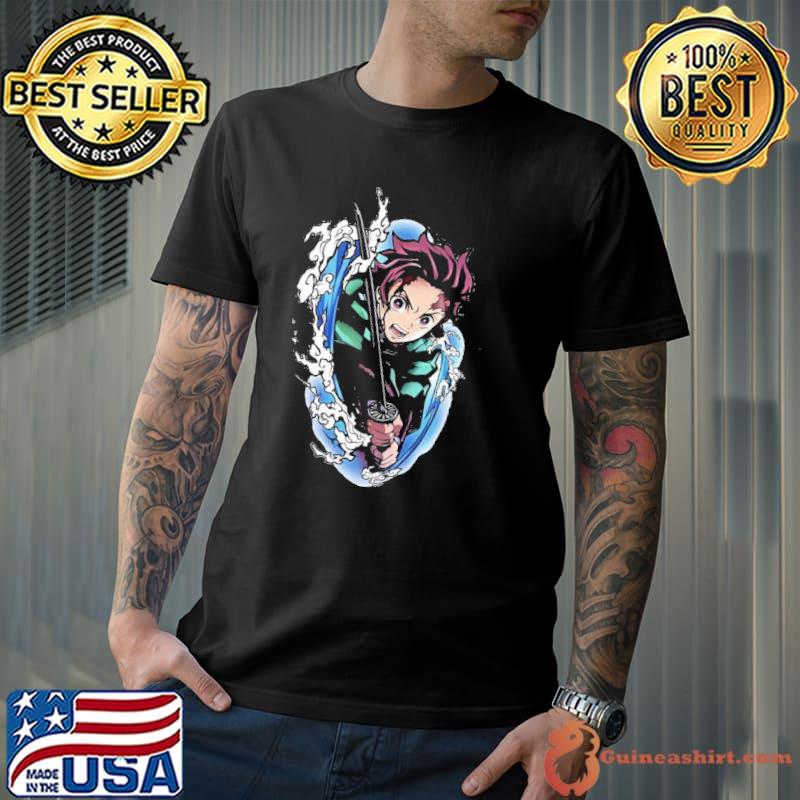 Anime character tangiro water breath demon slayer classic shirt