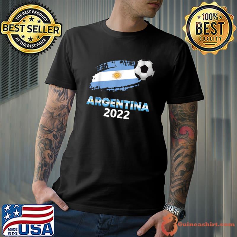 Argentina Soccer Ball Flag Jersey Argentinian Football T-Shirt