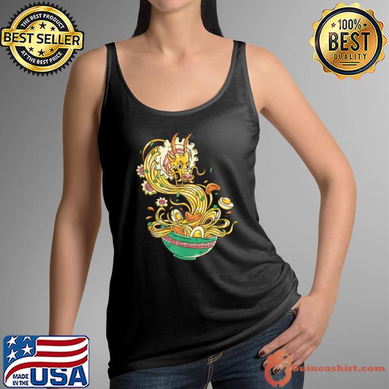 Asian Japanese Dishes Food Ramen Noodles Egg Ramentic Dragon T-Shirt Tank Top