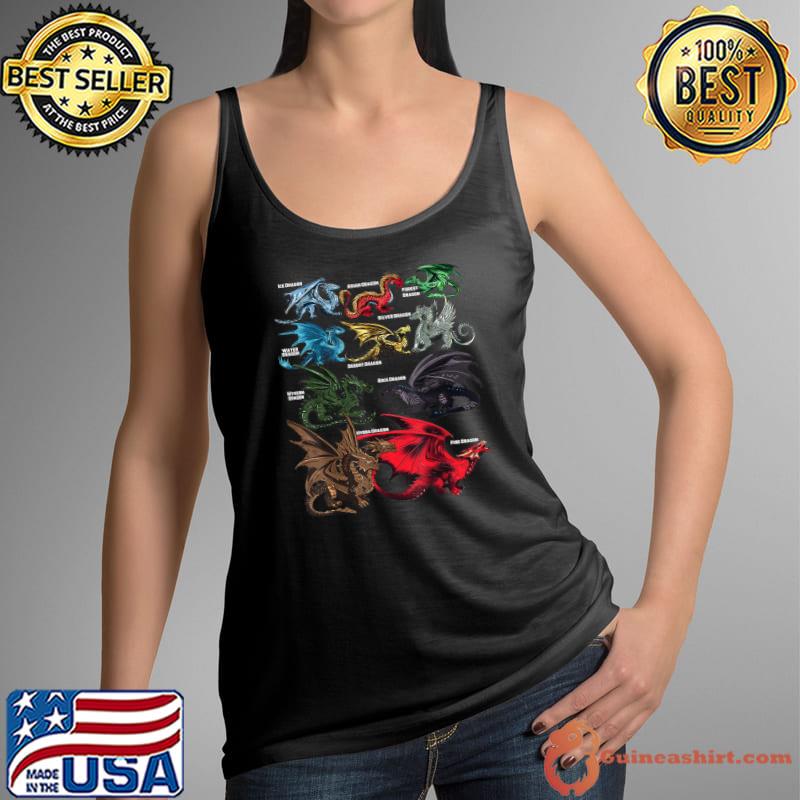 Awesome Dragon Lovers Types Of Dragons Gift T-Shirt Tank Top