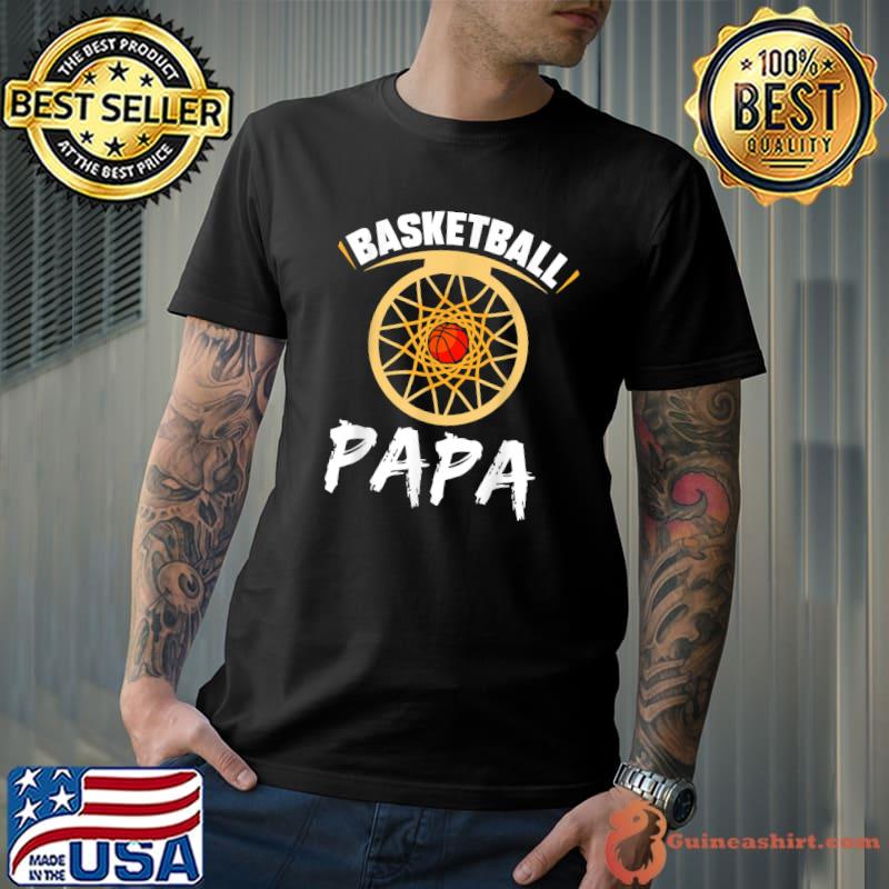 Basketball Papa Hobby Player Basketballer Lover Dad Father T-Shirt