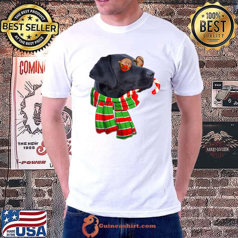 Black Lab Labrador Dog Owners Christmas Xmas Holiday Party T-Shirt