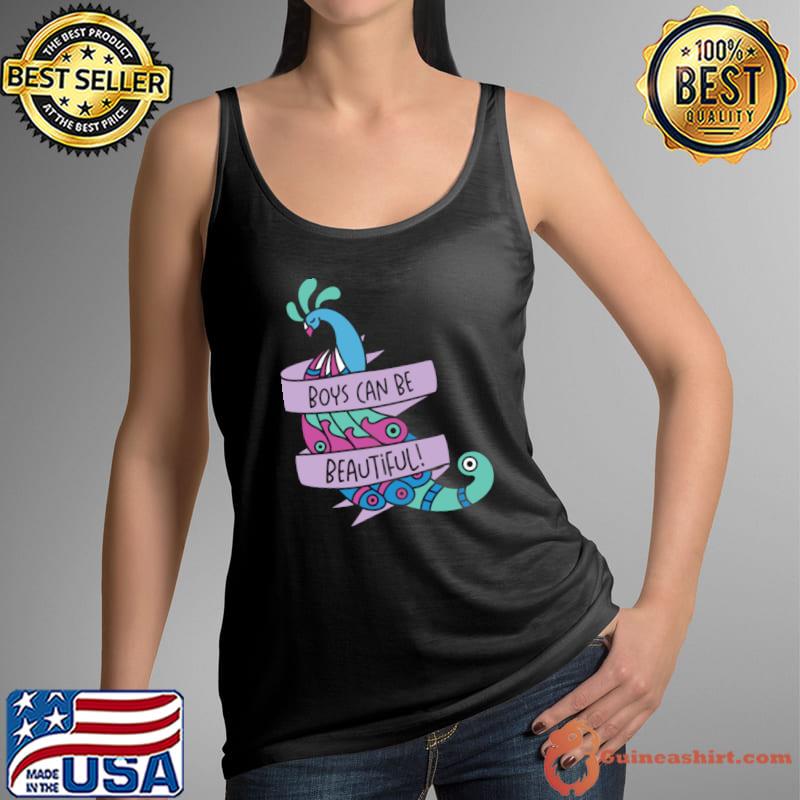 Boys Can Be Peacock Inspirational Beautiful Peacock Lover Positivity T-Shirt Tank Top