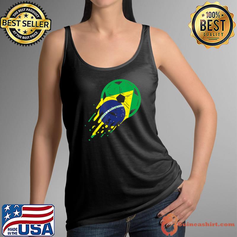 Brazil Flag Brazilian Soccer Football Fan T-Shirt Tank Top