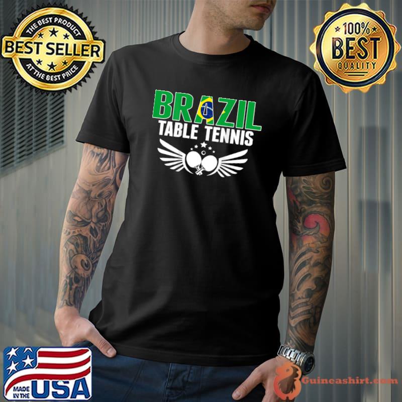 Brazil Ping Pong Lovers Brazilian Table Tennis Supporters T-Shirt