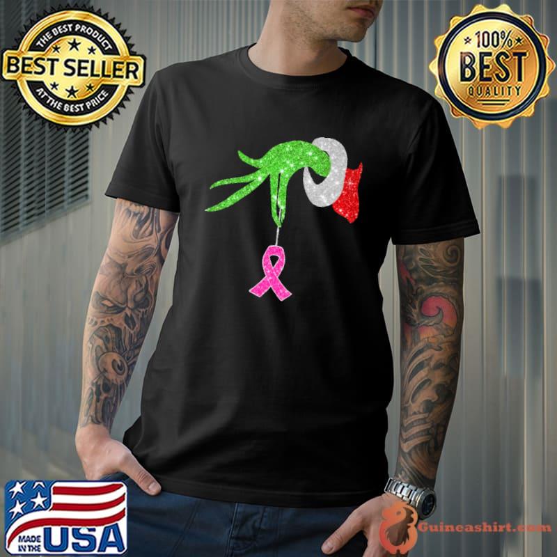 Breast Cancer Ribbon grinch Shirt