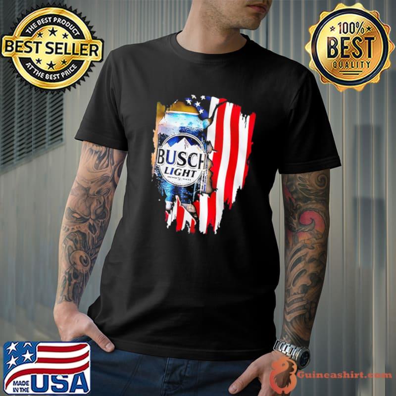 Busch light beer American flag shirt