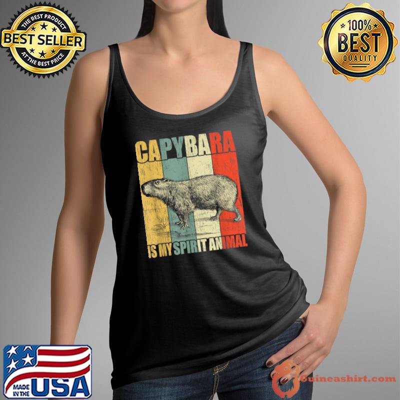 Capybara Is My Spiril Animal Vintage Capybara Student T-Shirt Tank Top