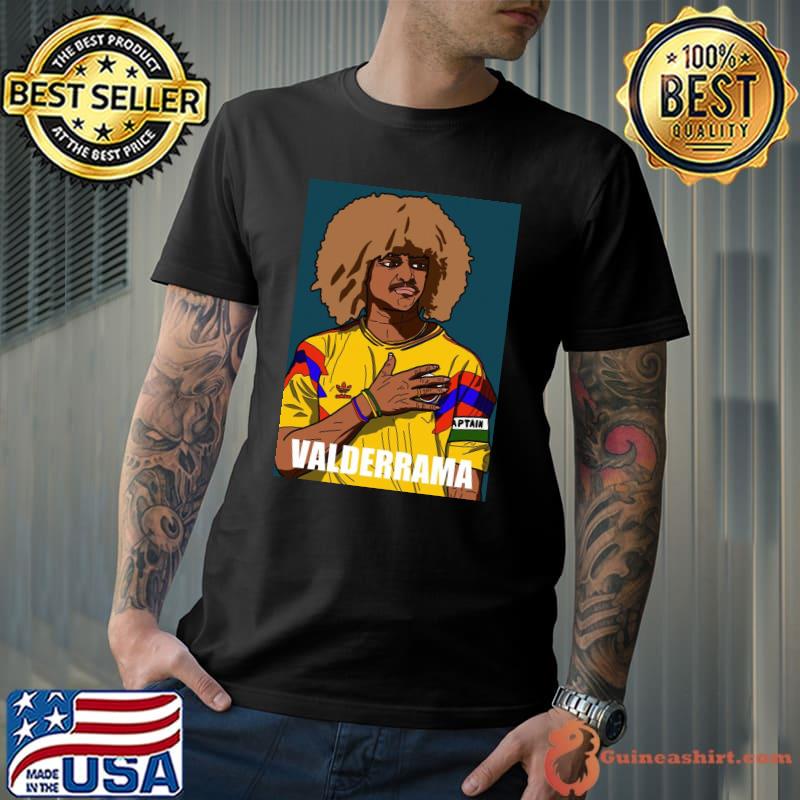 Carlos valderrama Colombia portrait shirt