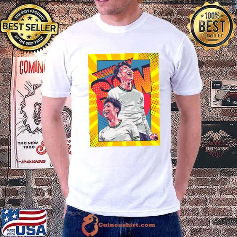 Comic art son heung min tottenham classic shirt