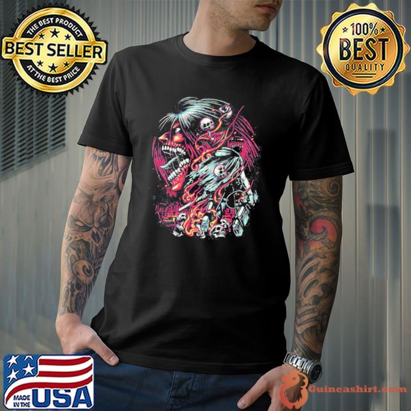 Cool hell eren yeager attack on titan classic shirt