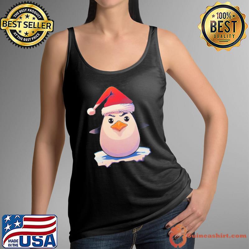 Cute penguin with red santa claus hat christmas s Tank Top