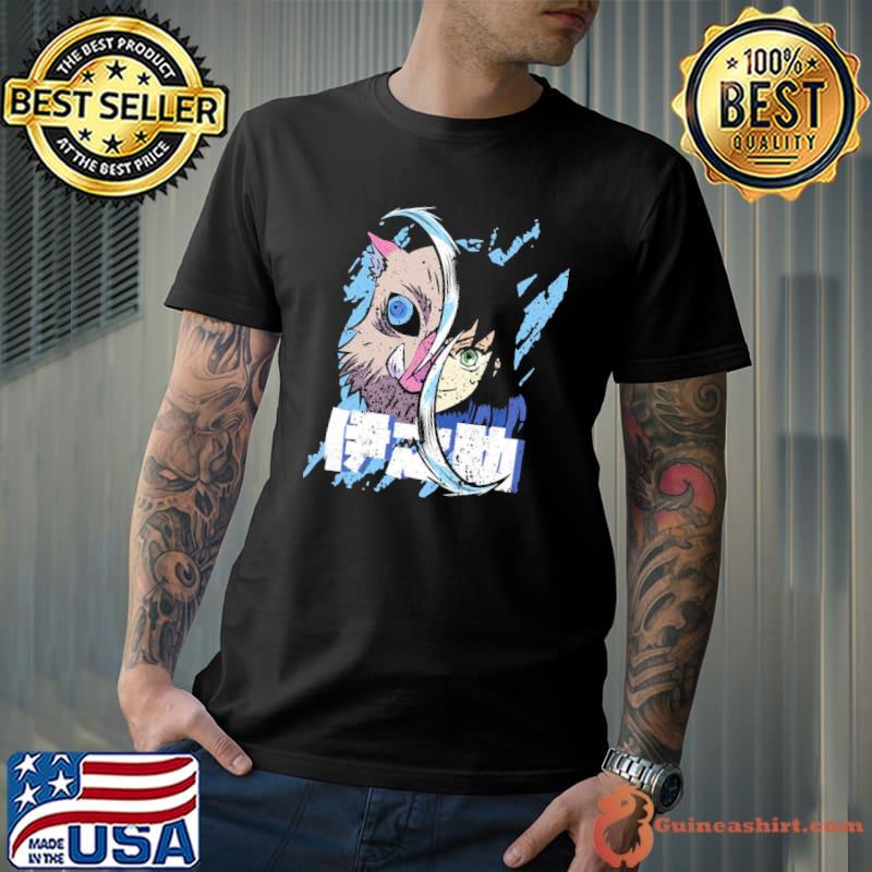 Demon killer inosuke half human half pig shirt