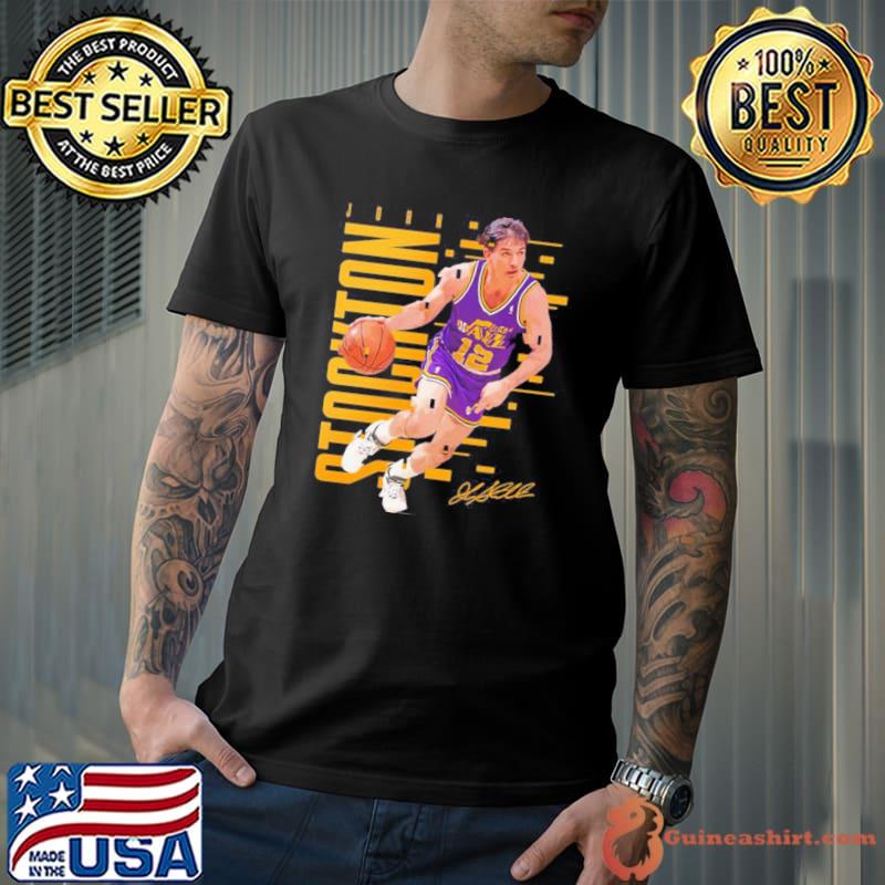 Digital design john stockton basketball shirt