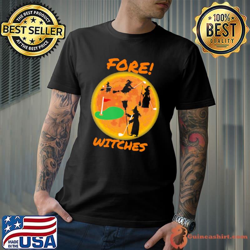 Fore Witches Golf Blood Moon Shirt