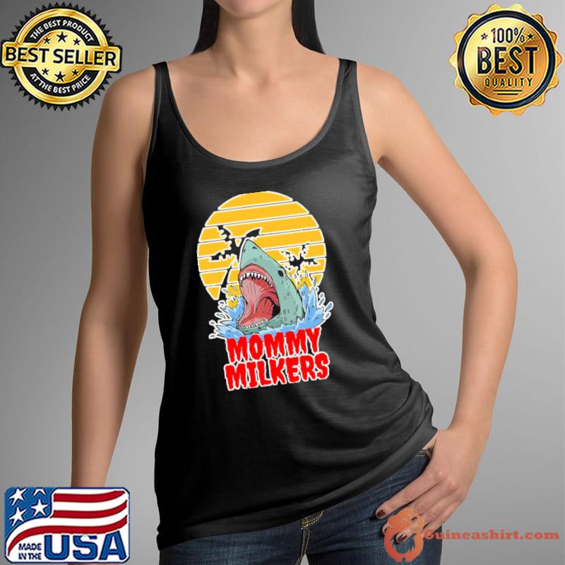 Funny beach shark big tiddy goth s Tank Top