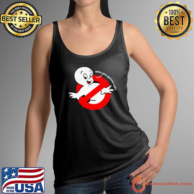 Ghost Casper Who You Gonna Call Halloween T-Shirt Tank Top