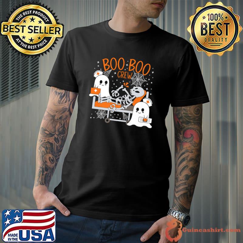 Halloween Medical Ghost And Skeleton Emergency Boo Boo Crew Nurse T-Shirt