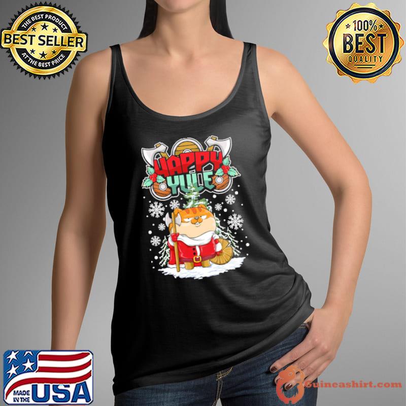 Happy yule viking christmas cat kitten classic s Tank Top