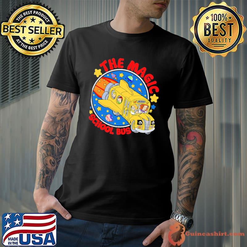 Magic school bus driver funny seatbelts everyone job pride classic shirt