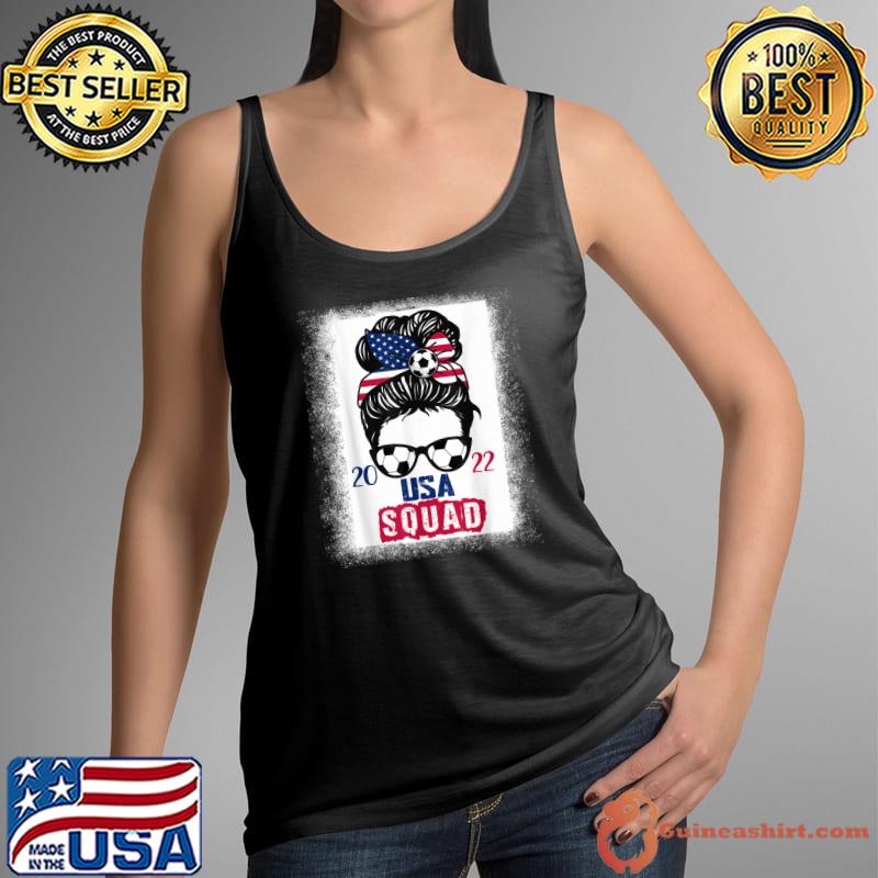 Messy Bun American Squad Soccer Team Flag Football 2022 Event T-Shirt Tank Top