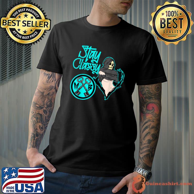 Muse Brand Stay Classy Key Skull Halloween T-Shirt