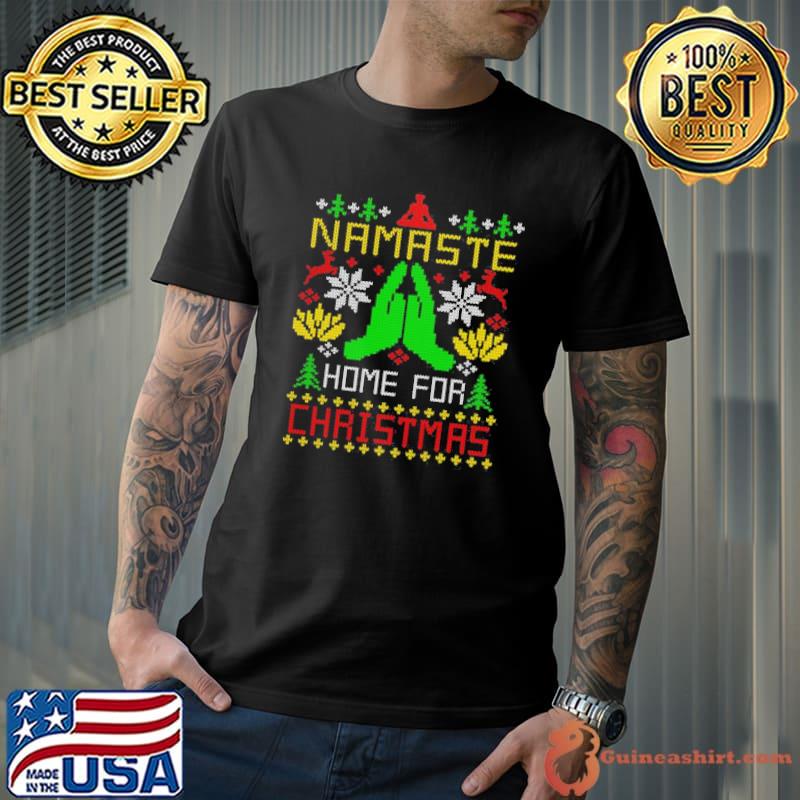 Na must stay home funny namaste yoga knit christmas trending shirt