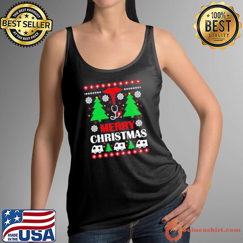 Nurse knit merry christmas nursing trending s Tank Top