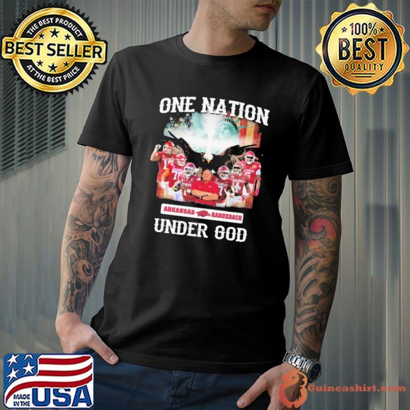 One Nation Under God Arkansas Razorbacks Shirt
