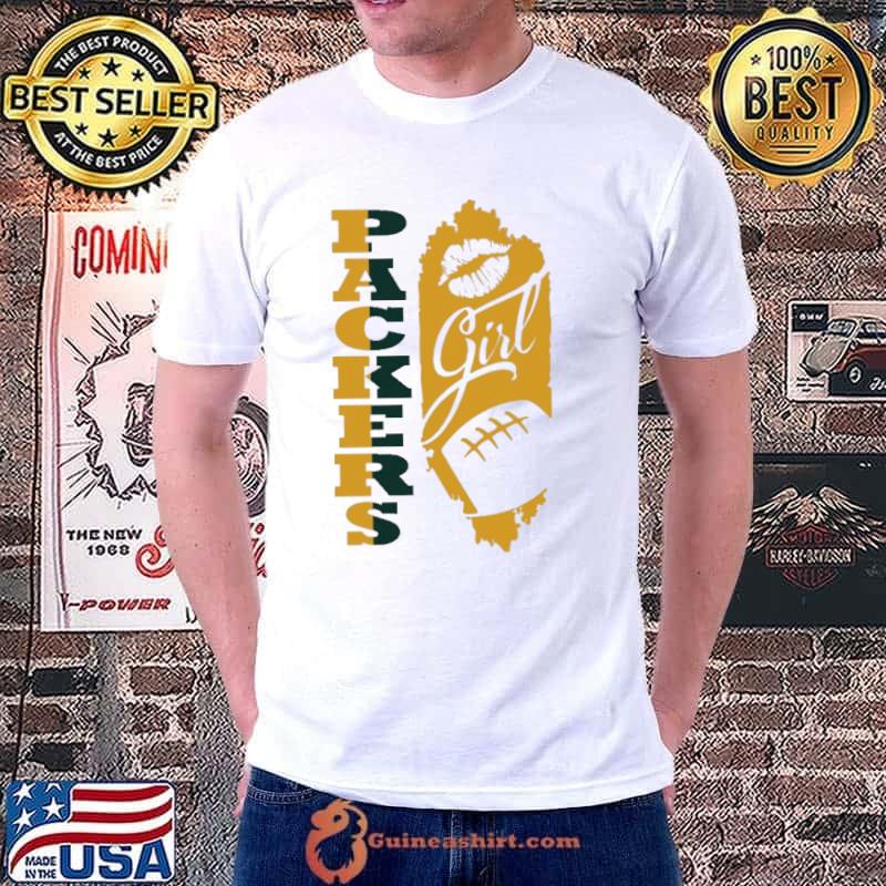 Packers Girl Lip Baseball Shirt