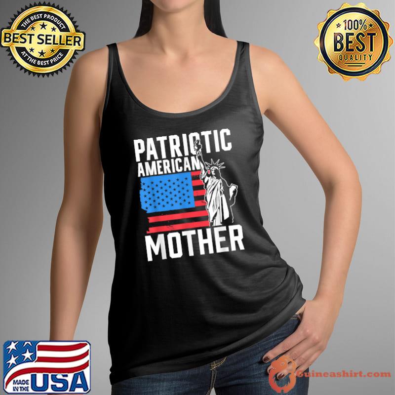 Patriotic American Mother Us Usa Flag Patriot America Mom Mommy T-Shirt Tank Top