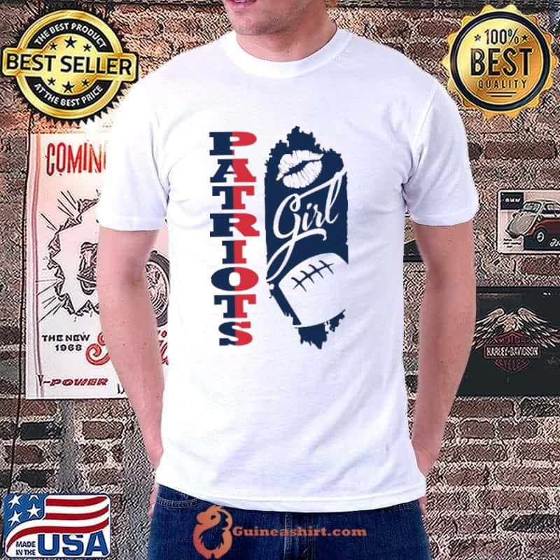 Patriots Girl Lip Baseball Shirt