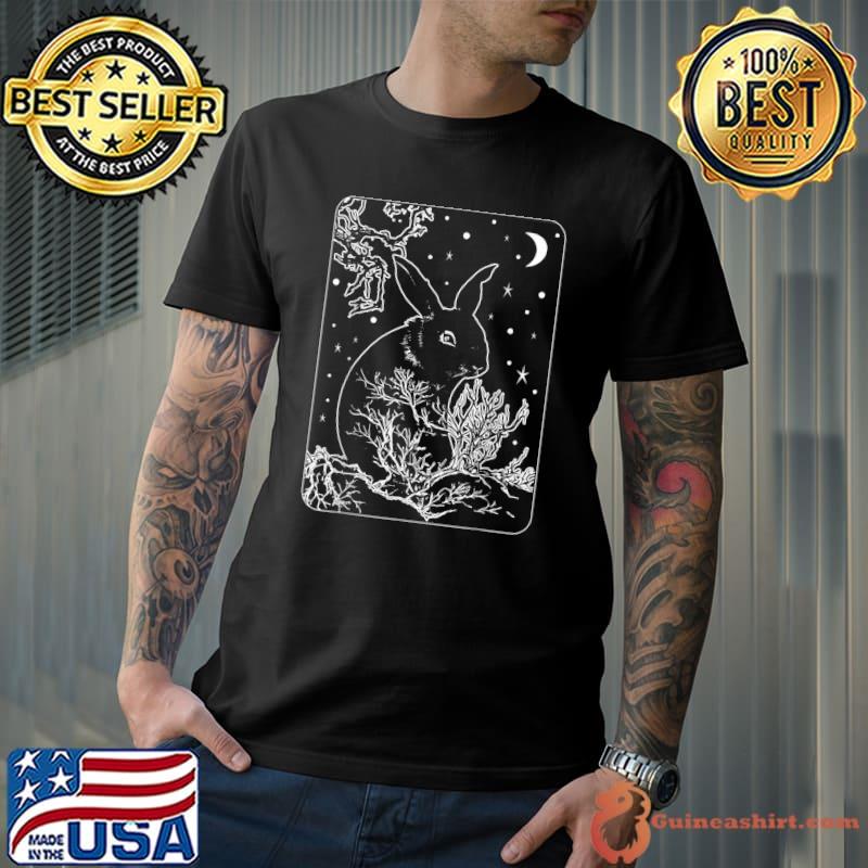 Rabbit Lover Rabbit And Moon Card T-Shirt