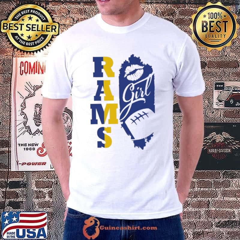 Rams Girl Lip Baseball Shirt