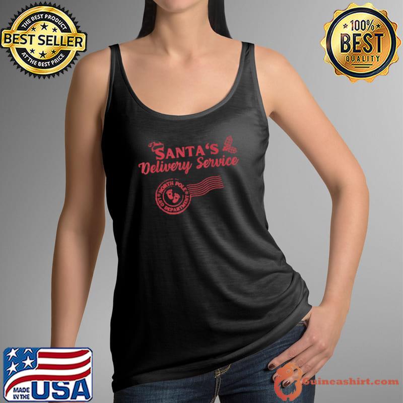 Retro Santa's Delivery Service Christmas L&D Nurse North Department T-Shirt Tank Top