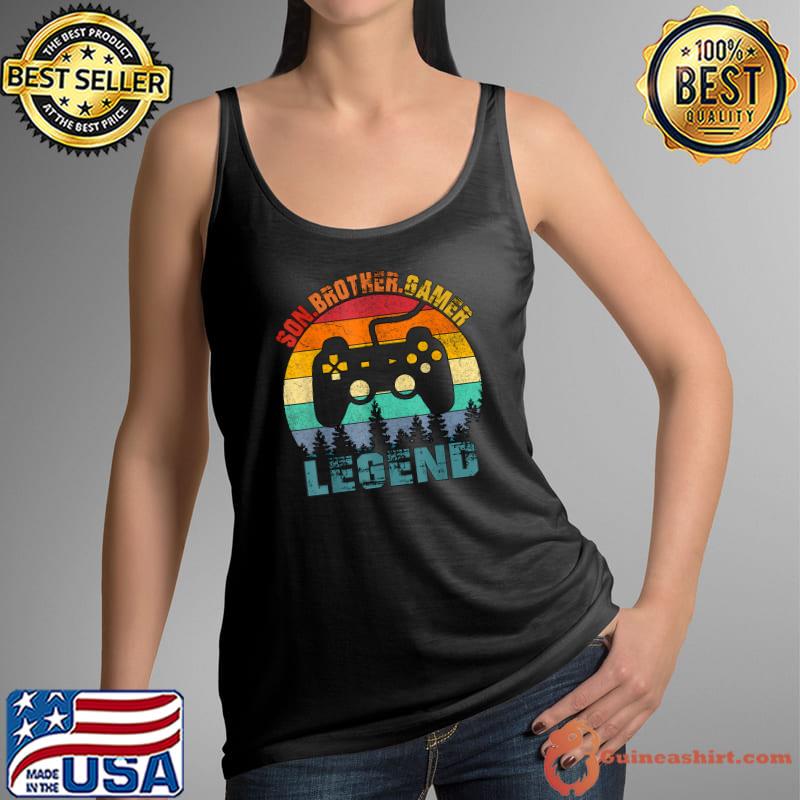 Son Brother Gamer Legend Video Game Vintage Sunset Gaming Gifts 16 Year Old Christmas Gamer T-Shirt Tank Top