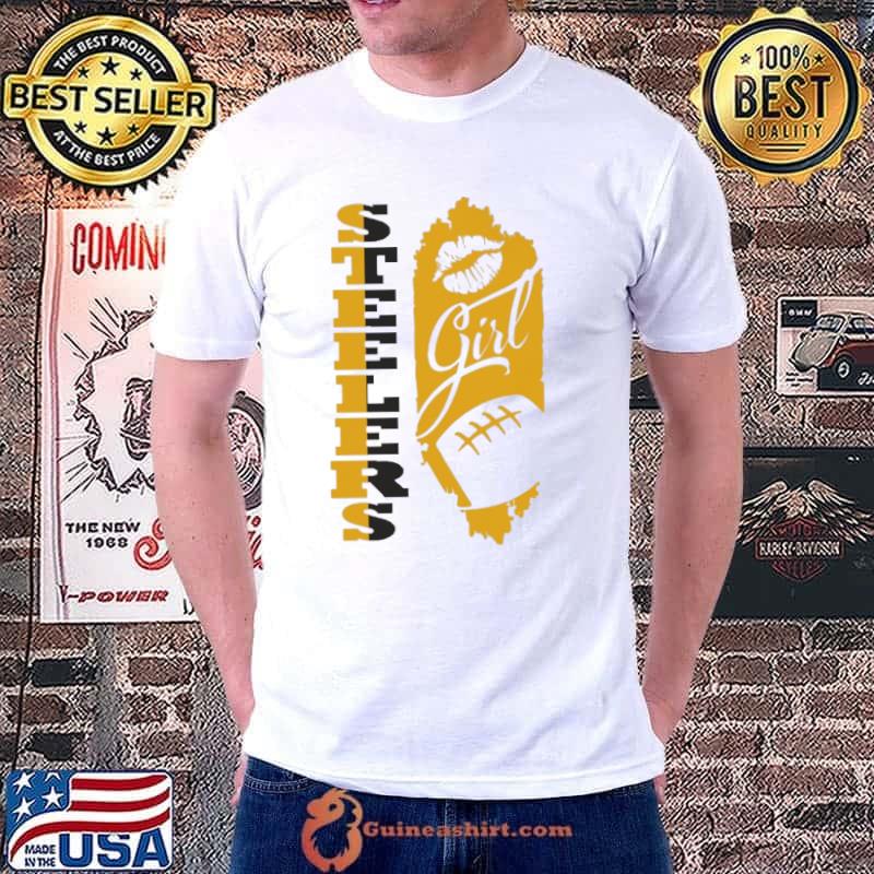 Steelers Girl Lip Baseball Shirt