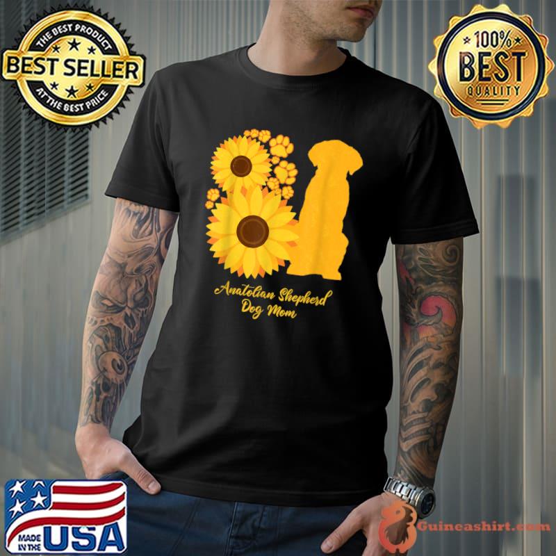 Sunflower Dog Mom Anatolian Shepherd Dog T-Shirt