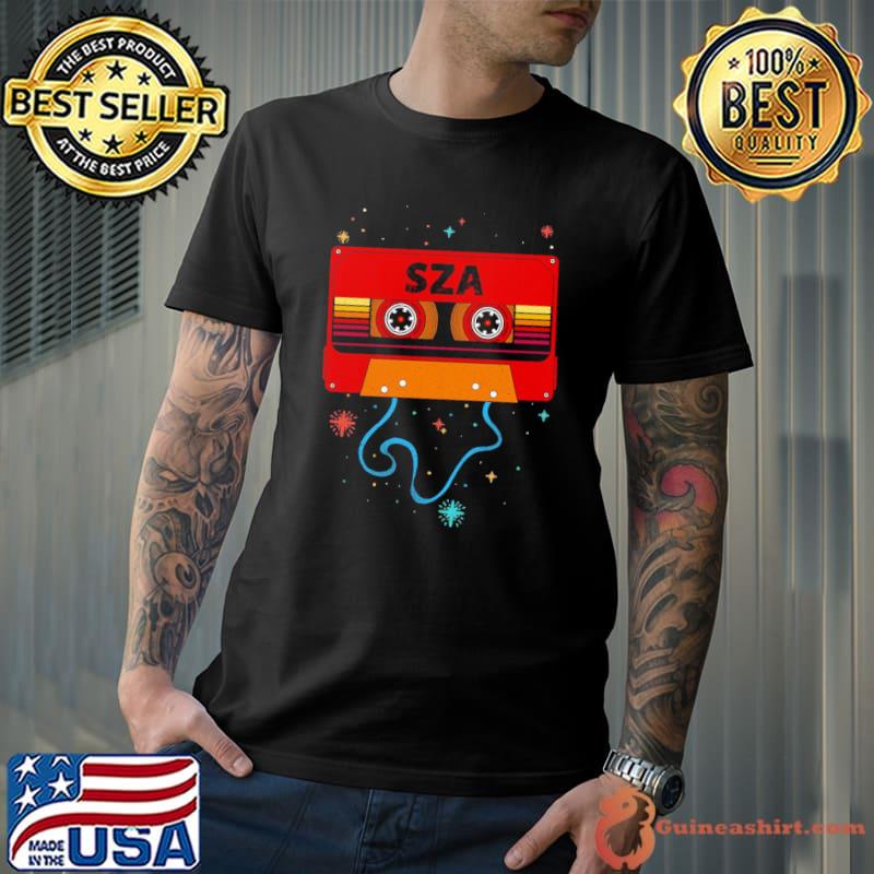 Sza retro vintage cassette tape music fanart sza shirt
