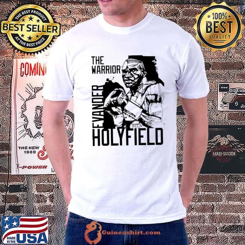 The warrior evander holyfield black and white art classic shirt