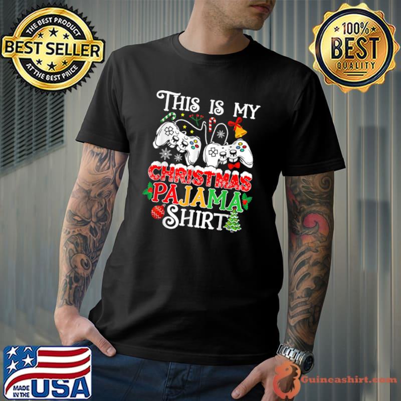This is my christmas family pajamas xmas tree video game T-Shirt