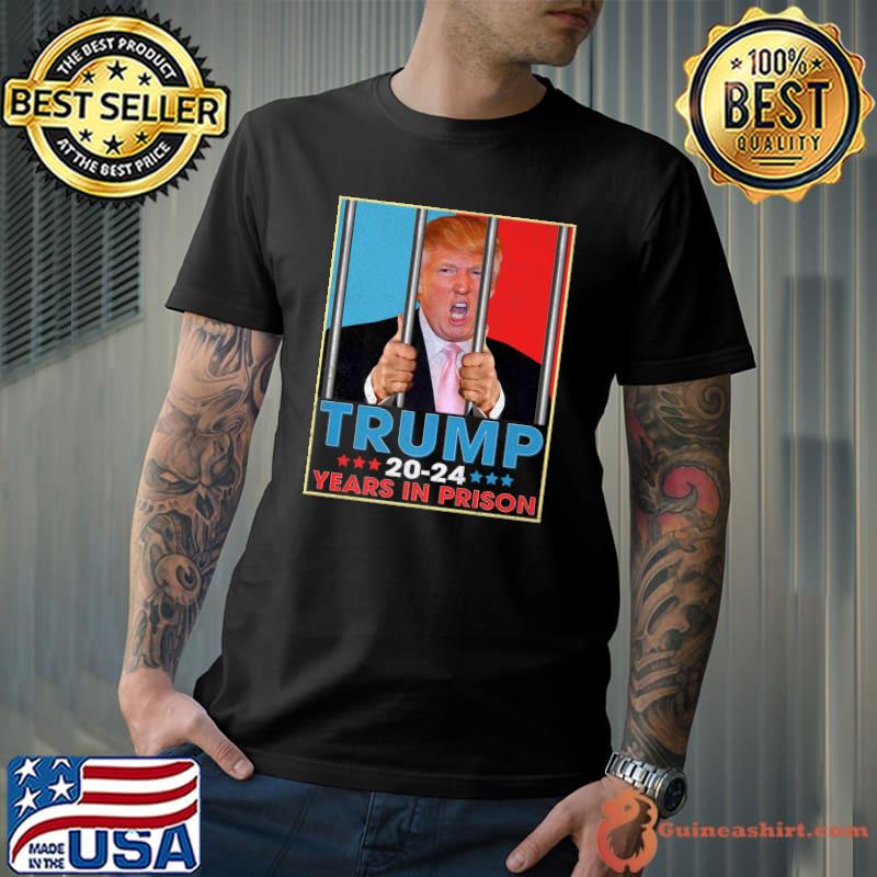 Trump 20-24 Years In Prison Anti-Trump Stars Election 2024 Stars Retro T-Shirt